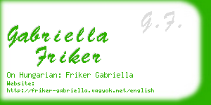 gabriella friker business card